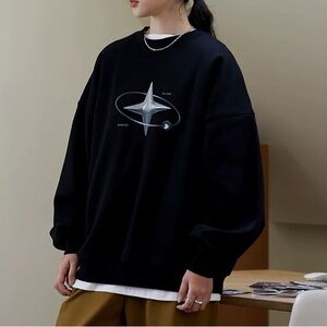 Black Graphic Sweatshirt